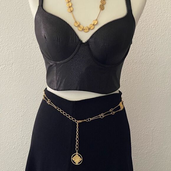 ST.JHON by Marie gray black maxi skirt size 6 - Picture 14 of 15